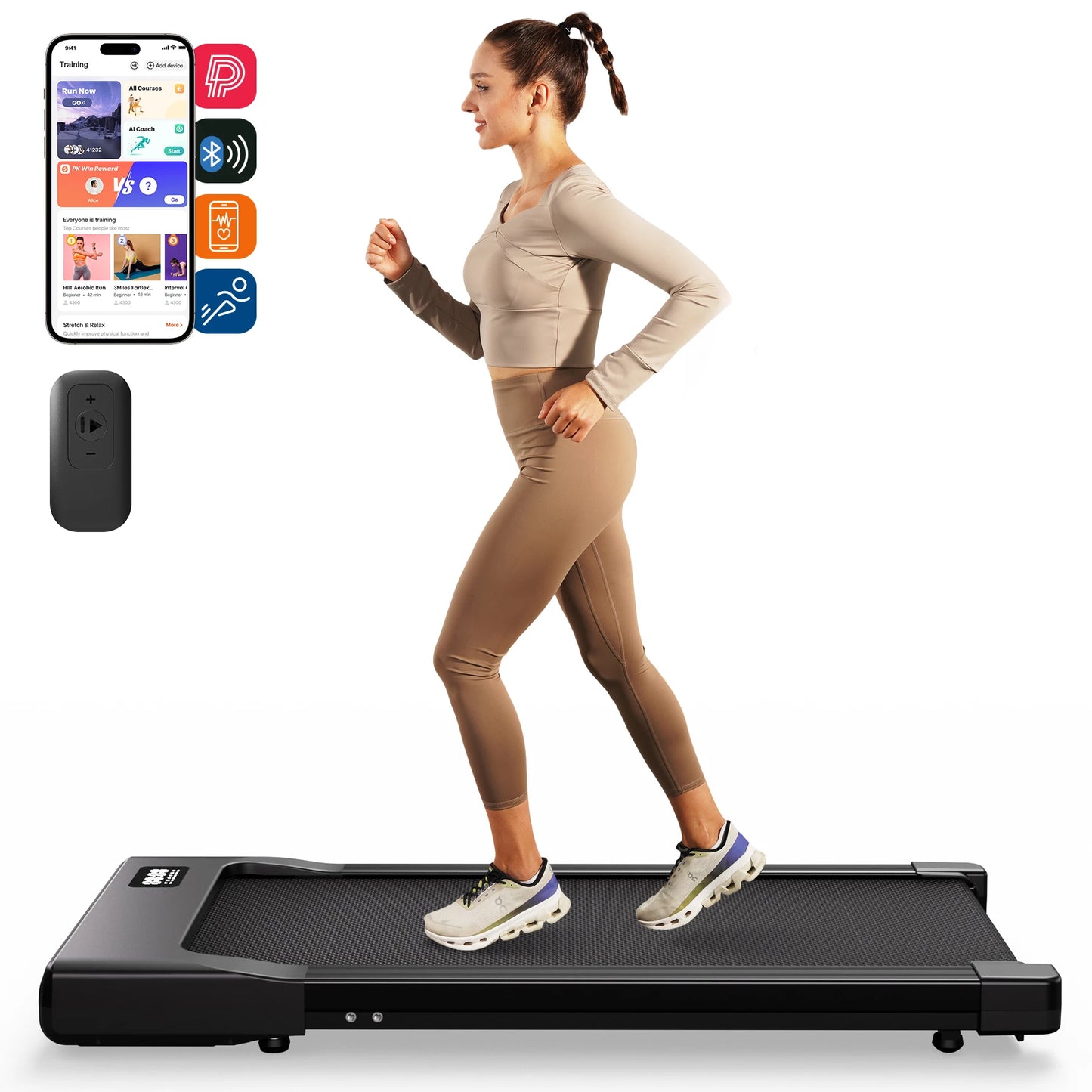 Superun Portable Under Desk Treadmill with Remote Control
