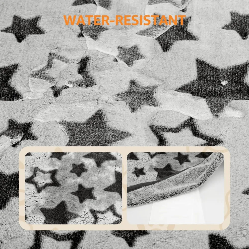 Nobleza Warm Pet Blanket Set Waterproof Reversible Fleece