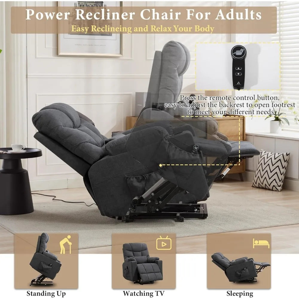 DAFIFY Power Lift Recliner Chair Electric Massage With Heat