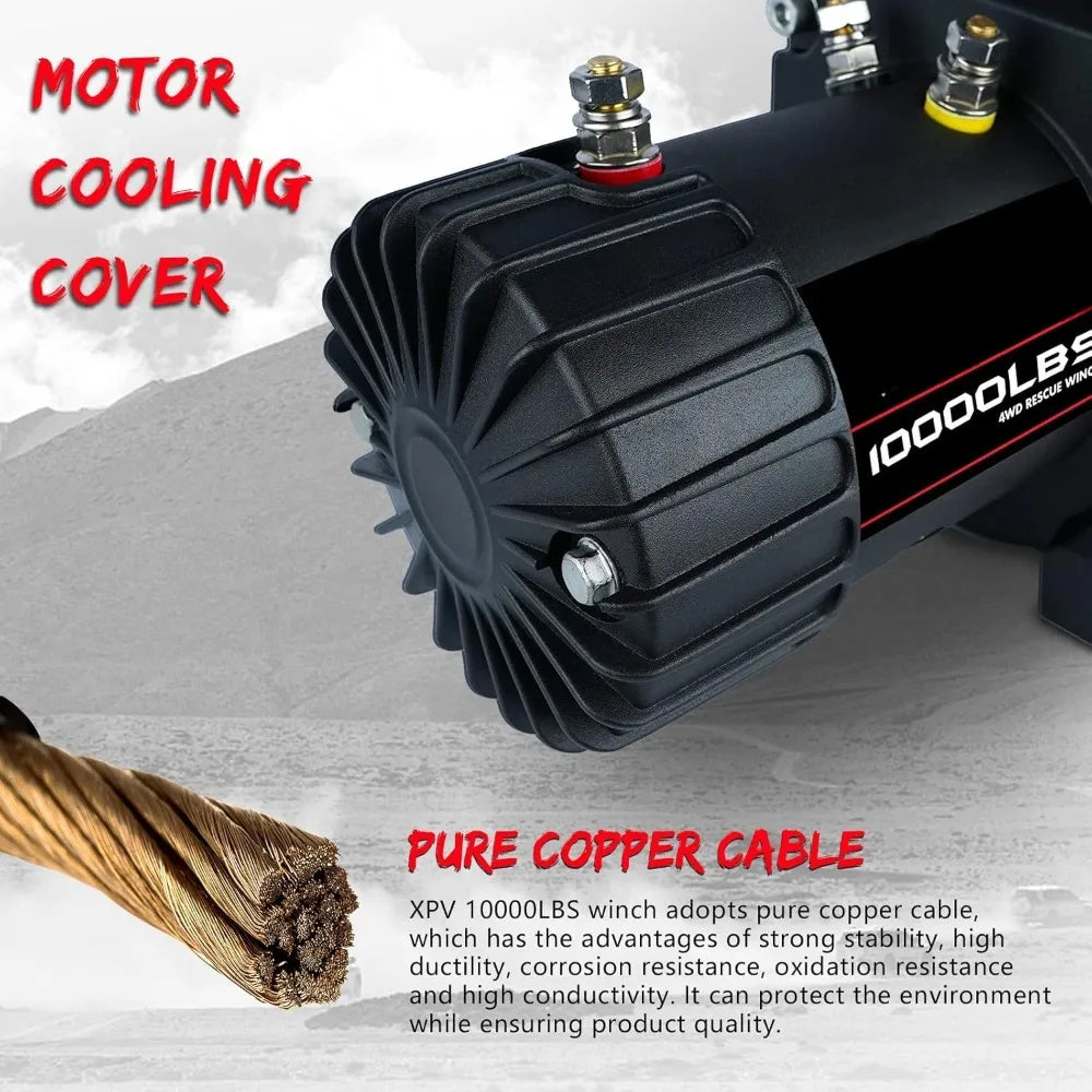 DIY Supplies Winch 10000 Lb Electric IP67 Remotes Kit