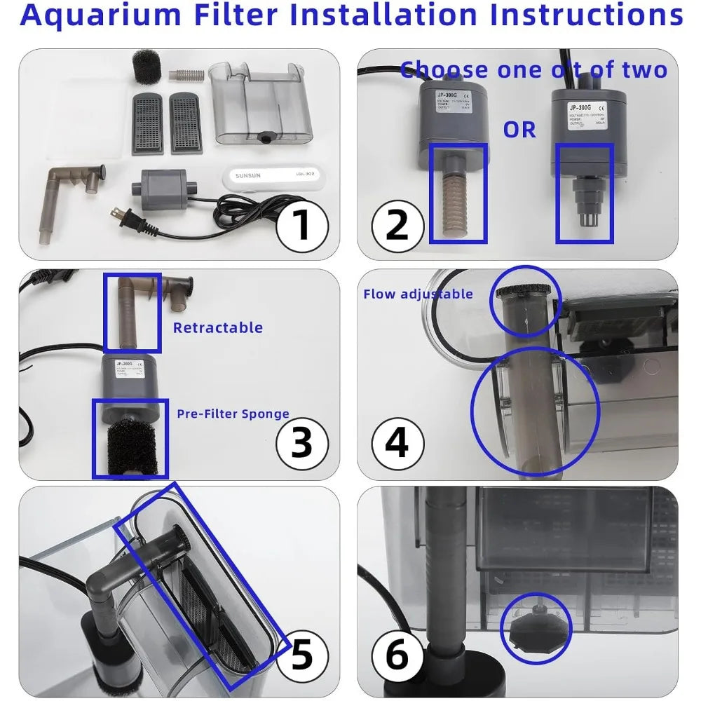 TIFICY PremiumGrade Glass Betta Aquarium Starter Kit With SelfCleaning FiltrationSystem