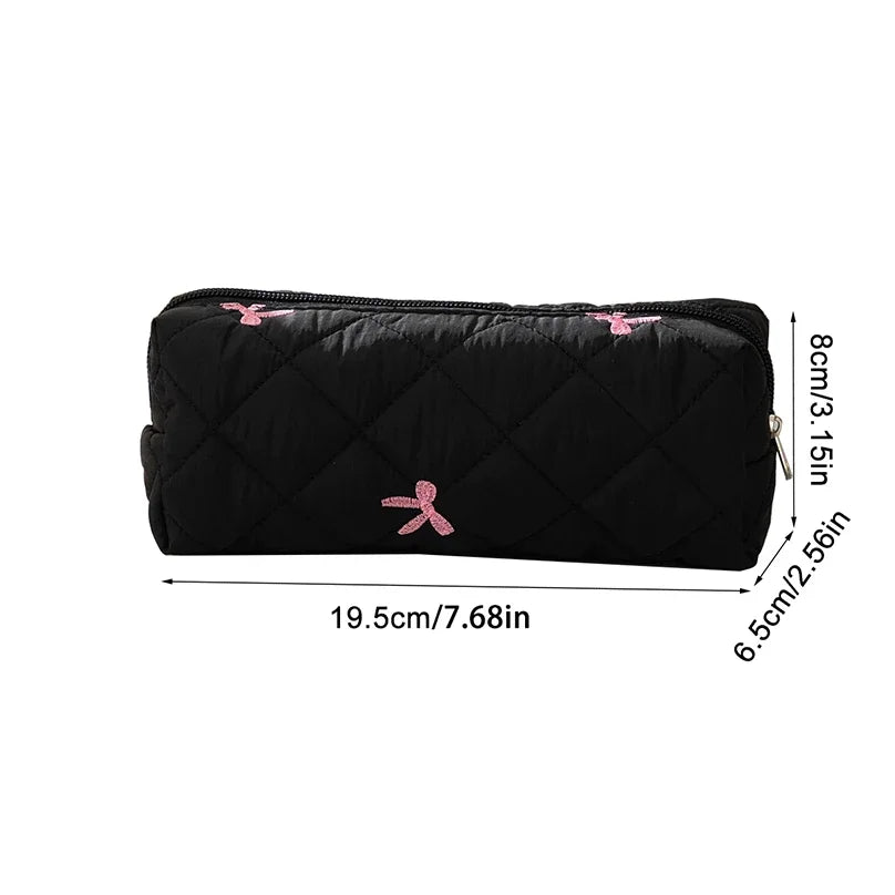YOUQIWJH Bow Ribbon Pencil Case Back To School Girls Pouch