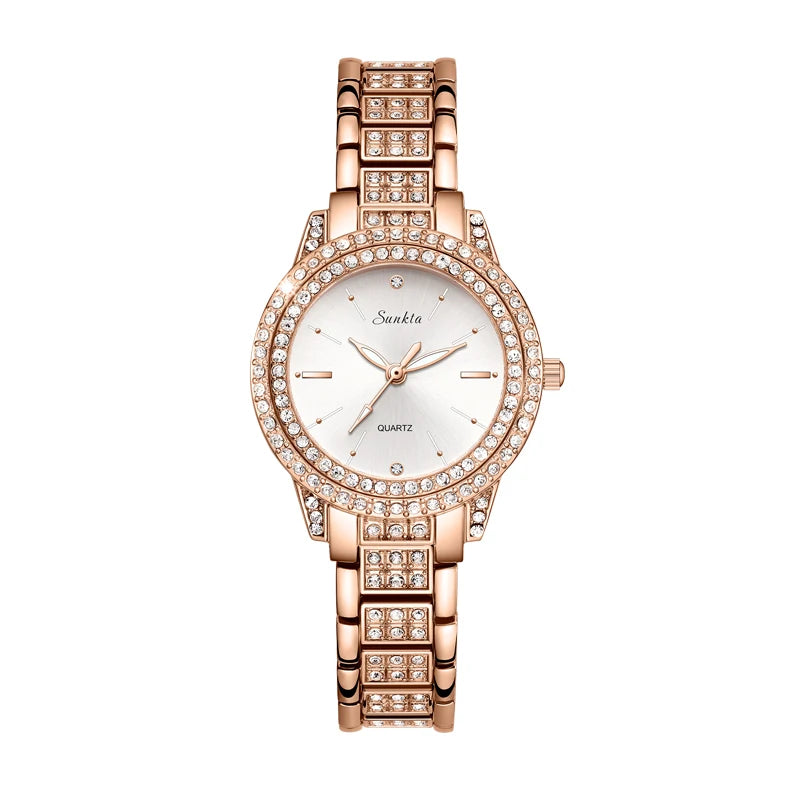 LIGE Luxury Classic Womens Quartz Wristwatch Alloy Strap