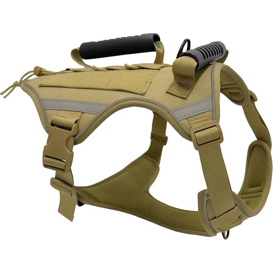 Hign-concerned Tactical Dog Harness No Pull With Handle 1050D Nylon Reflective Service Dog Harness