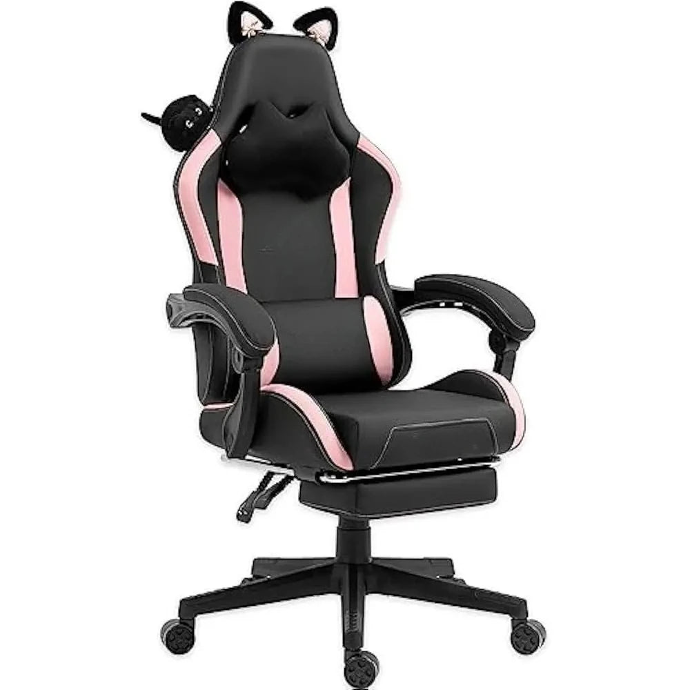 Ergonomics Gaming Chair With Cat Ears And Lumbar Massage