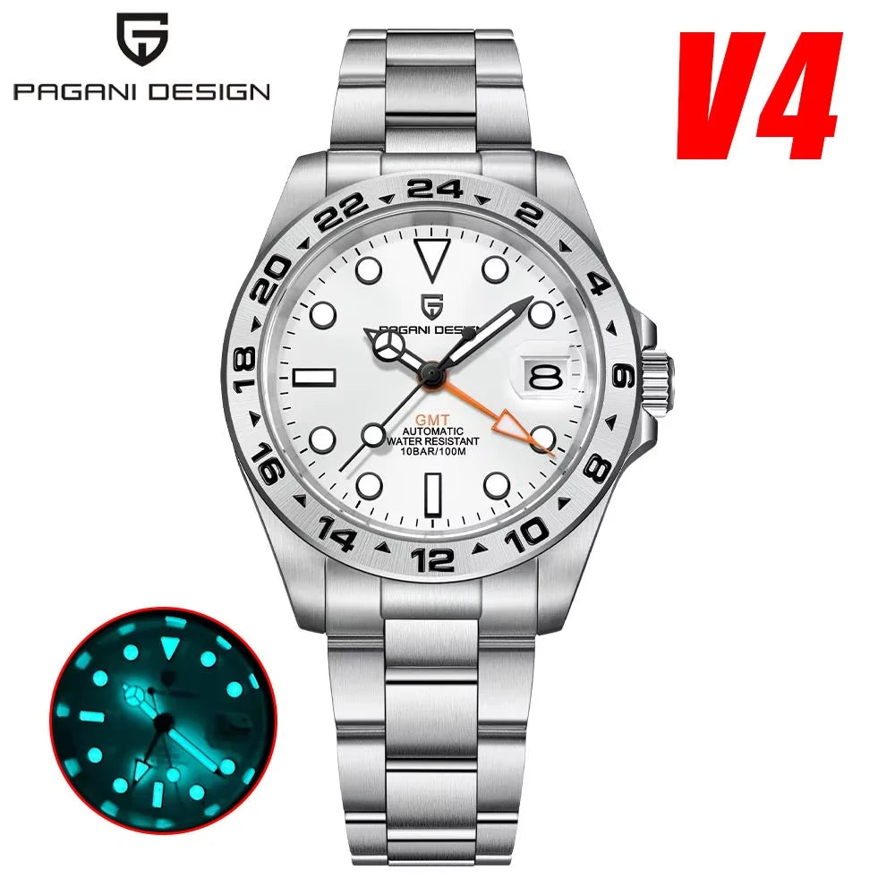 PAGANI DESIGN NH34 GMT Automatic Watch Stainless Steel