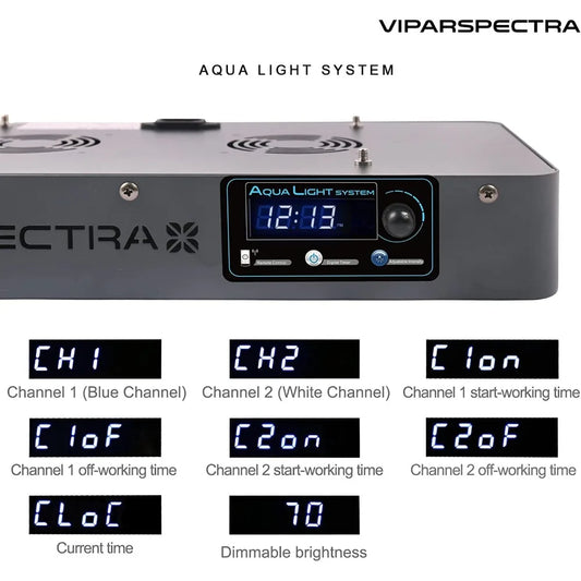 XMSJ VIPARSPECTRA 165W LED Aquarium Light Dimmable Full Spectrum PerformanceEnhancement
