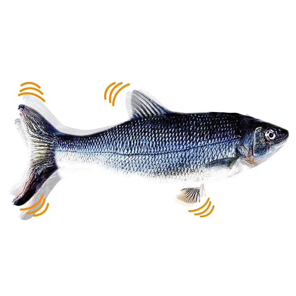 VKTECH Interactive USB Electric Floppy Fish Cat Toy Realistic Chew Toy For Cats Pets