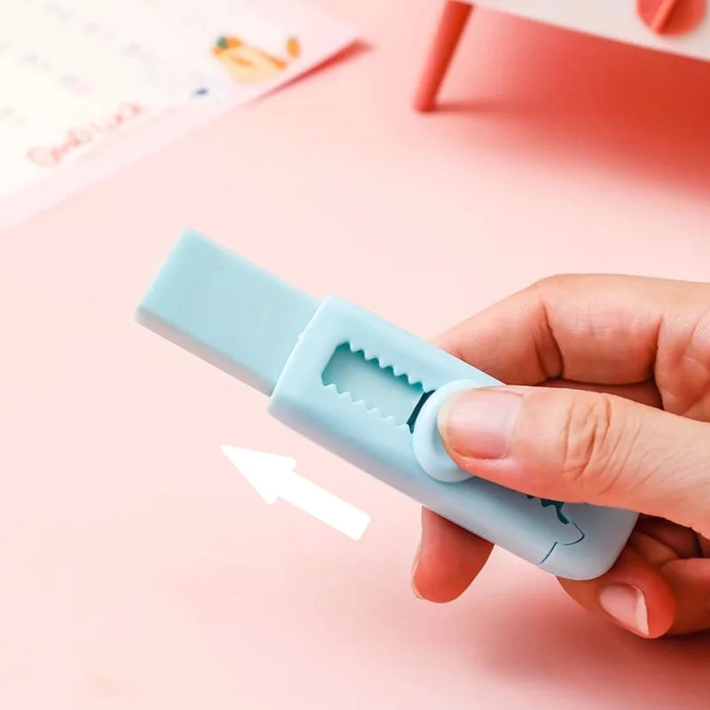 Pustell Push Pull Eraser Set With Refills For Office