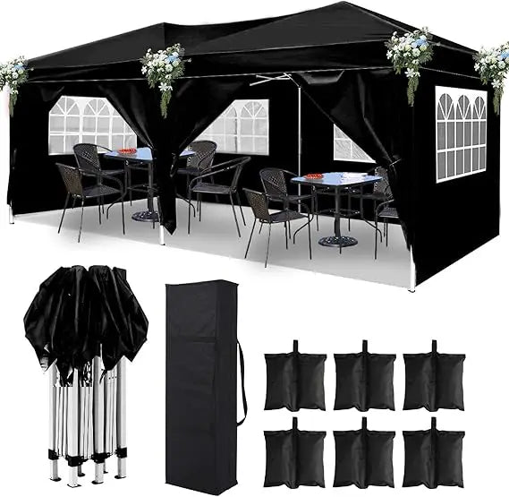 Pop Up Canopy Tent With Sidewalls Weatherproof UVProtection AllWeatherDurable Events