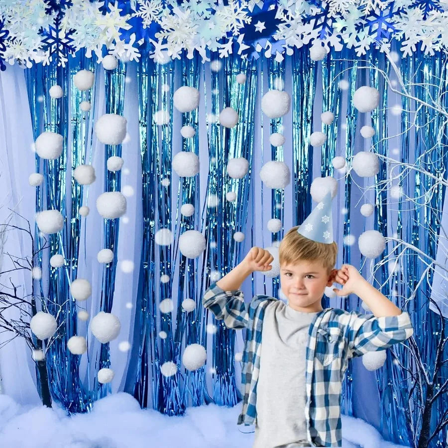 Electronic Winter Fake Snow Hanging Decorations For Christmas Party