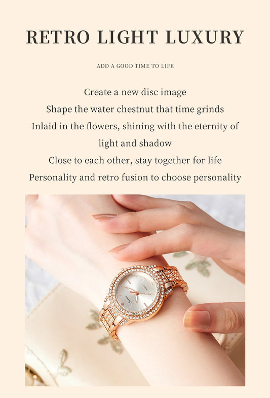 LIGE Luxury Classic Womens Quartz Wristwatch Alloy Strap