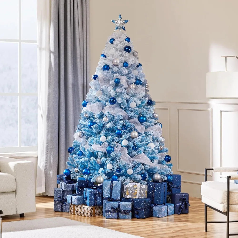 Prelit Artificial Christmas Tree With Incandescent Lights And Foldable Base