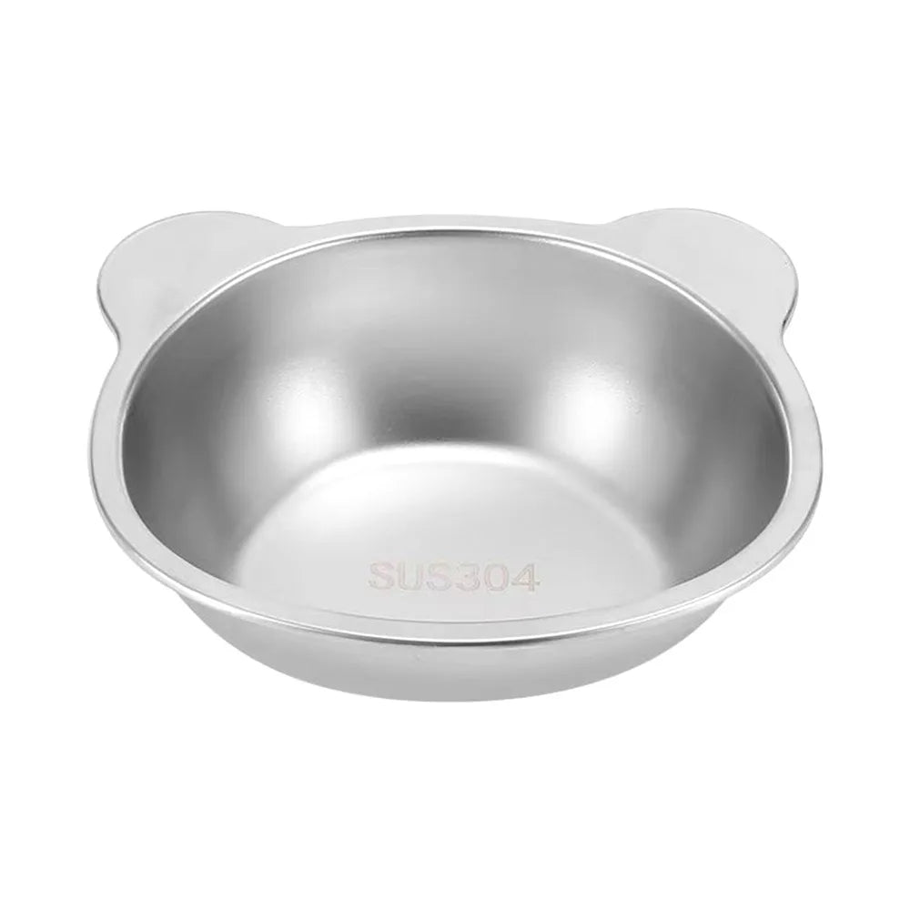 Hign-concerned Raised Cat Bowls Tilted Neck Guard ExtendedDurable StainlessSteel ShatterResistant
