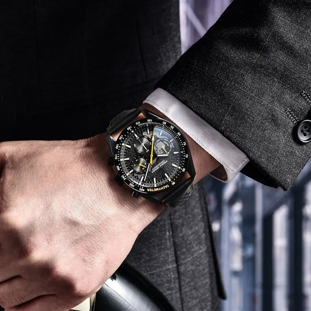 PAGANI DESIGN Skeleton Chronograph Stainless Steel Watch