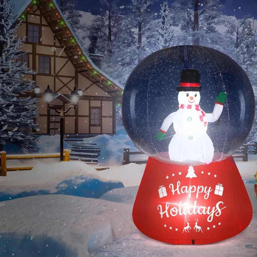 Hign-concerned Inflatable Snow Globe With LED Lights