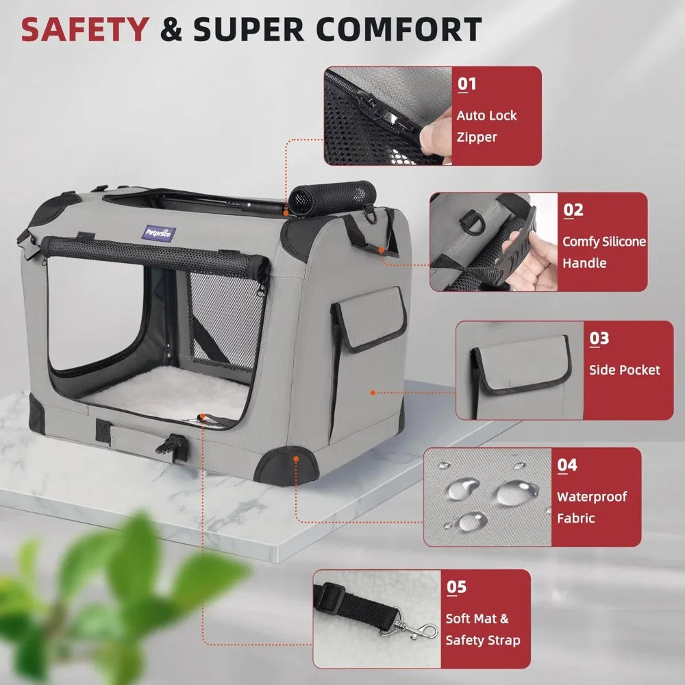 TIFICY SoftSidedCatCarrier ForTraveling Pets And Small Dogs WithExtraComfort Inside Lining