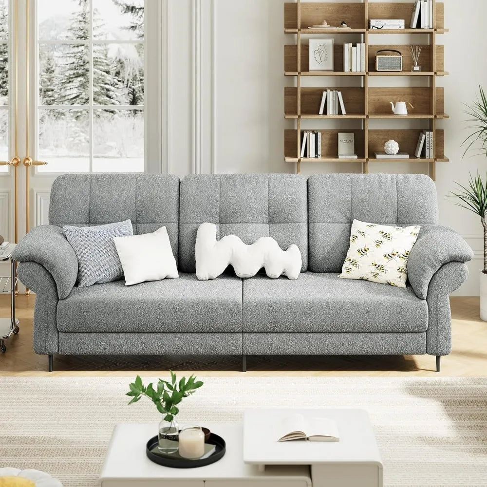 Couches for Living Room, Boneless Couch High-Density Sponge Filled Sofas Cloud Couch for Living Room 83" Wide Sofa, Loveseat Sma