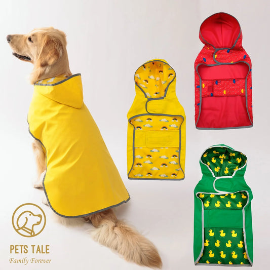 PETS TALE All Weather Dog Raincoat DualSided Waterproof Coat AllSeasonProtection