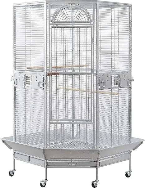 Gap Corner Bird Cage for Cockatiel Parakeet