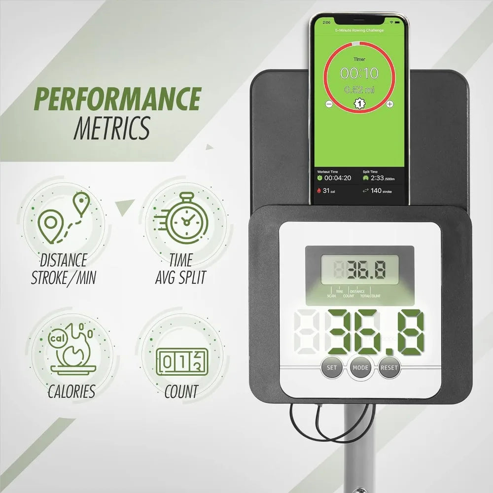 Smart Home Rowing Machine Bluetooth Foldable Magnetic Rower