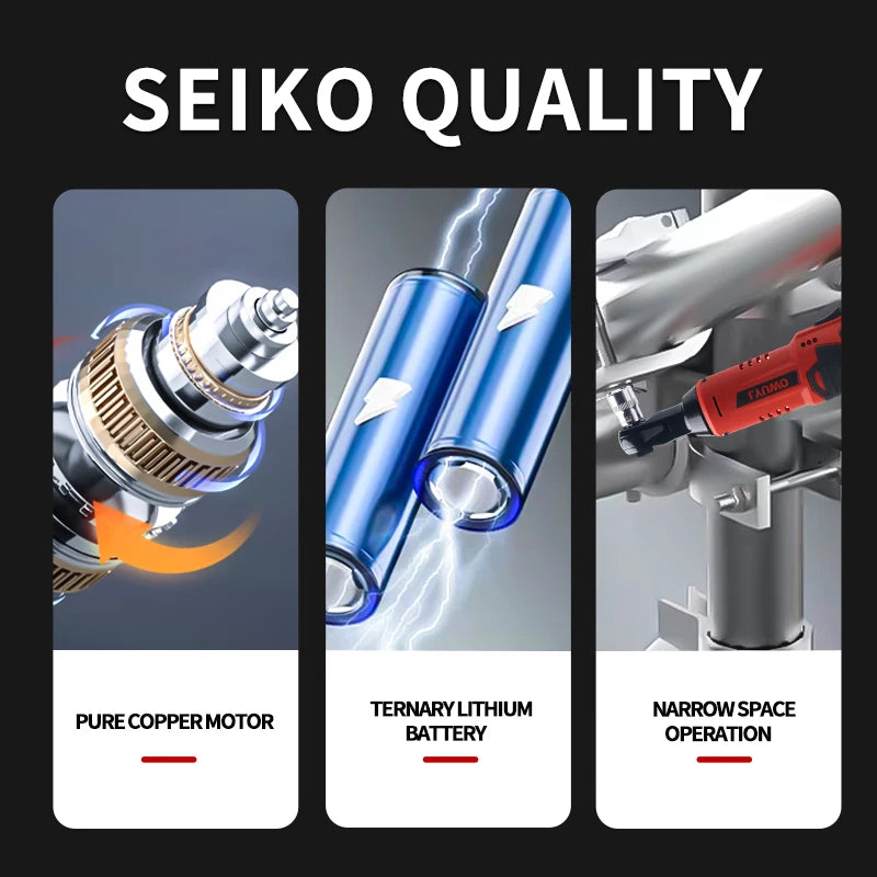 LYUWO Rechargeable Electric Ratchet Set Angle Drill Screwdriver