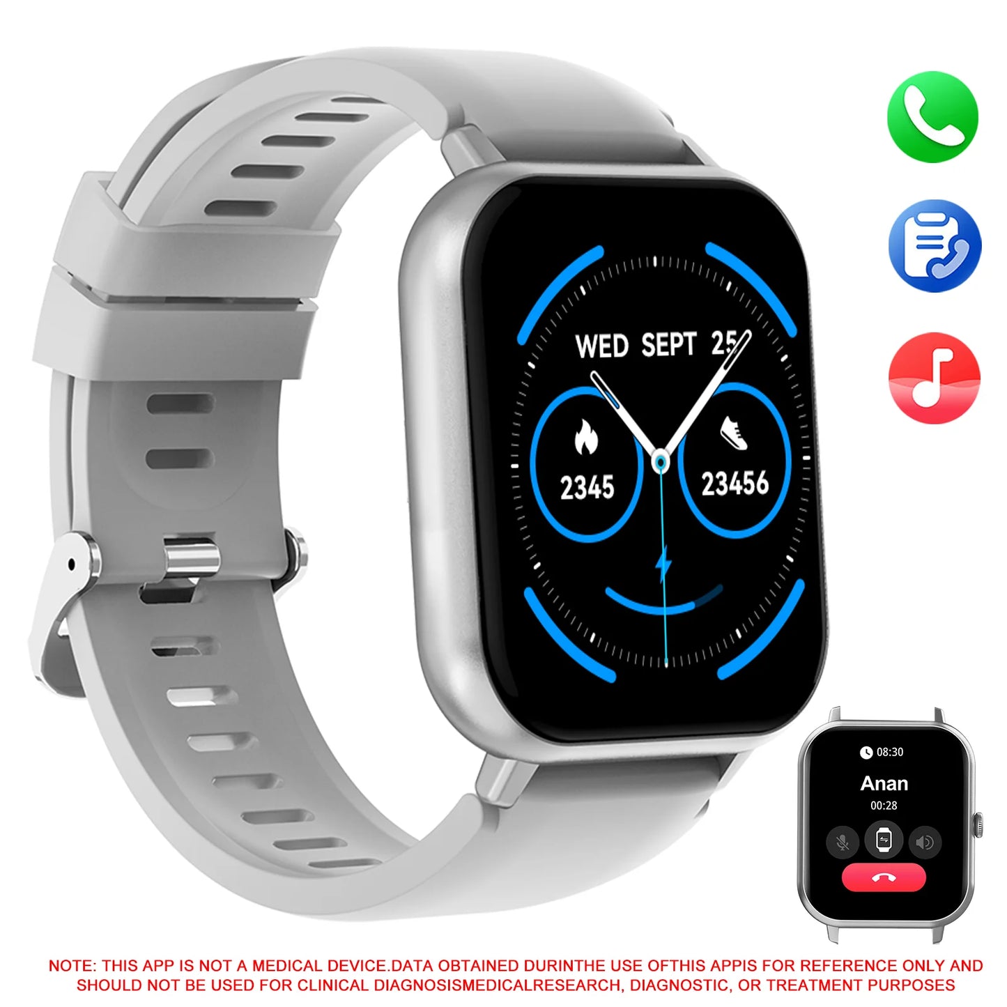 LOMAXFR Smart Watch With Wireless Calling And Fitness Modes