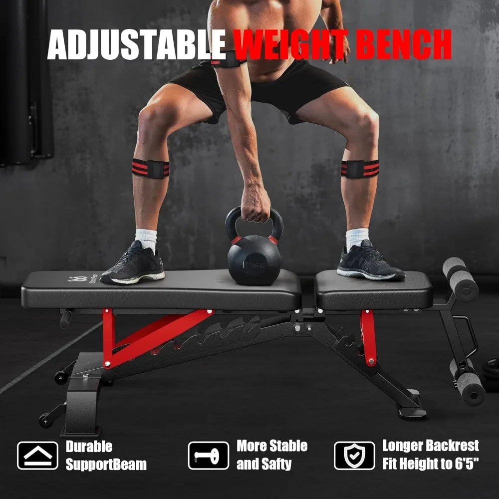Adjustable Weight Bench for Home Gym by Crush Int