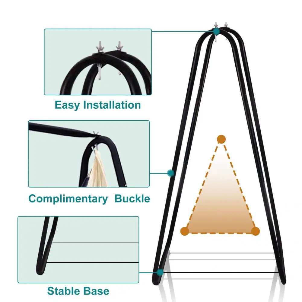 1Set A-shaped Swing Chair Basket, Strong Load Bearing Hammock Chair Stand, Stable Anti-deformed Swing Seat Metal Support Rack