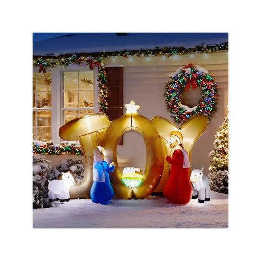 Sichuan Inflatable Nativity Scene with Joy Sign Lighted Decor