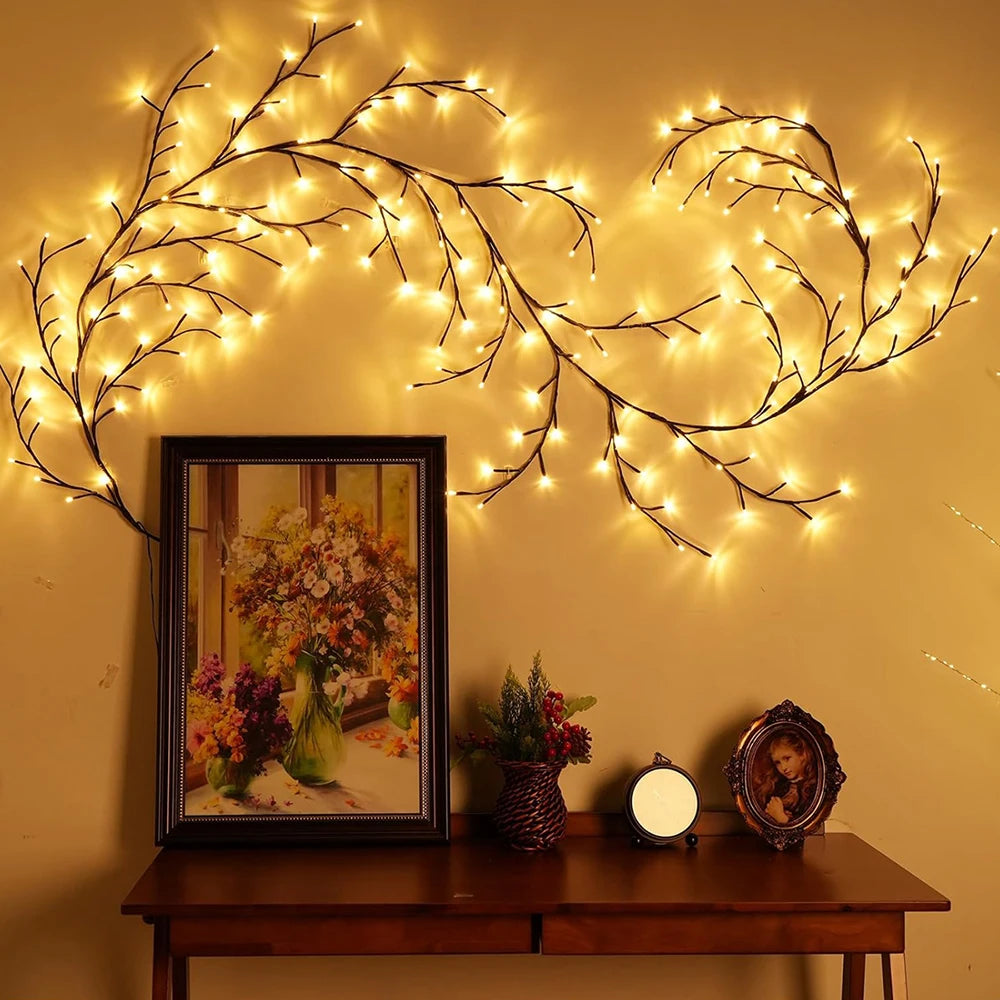 WELPUR Outdoor Solar String Lights Tree And Vine Garland