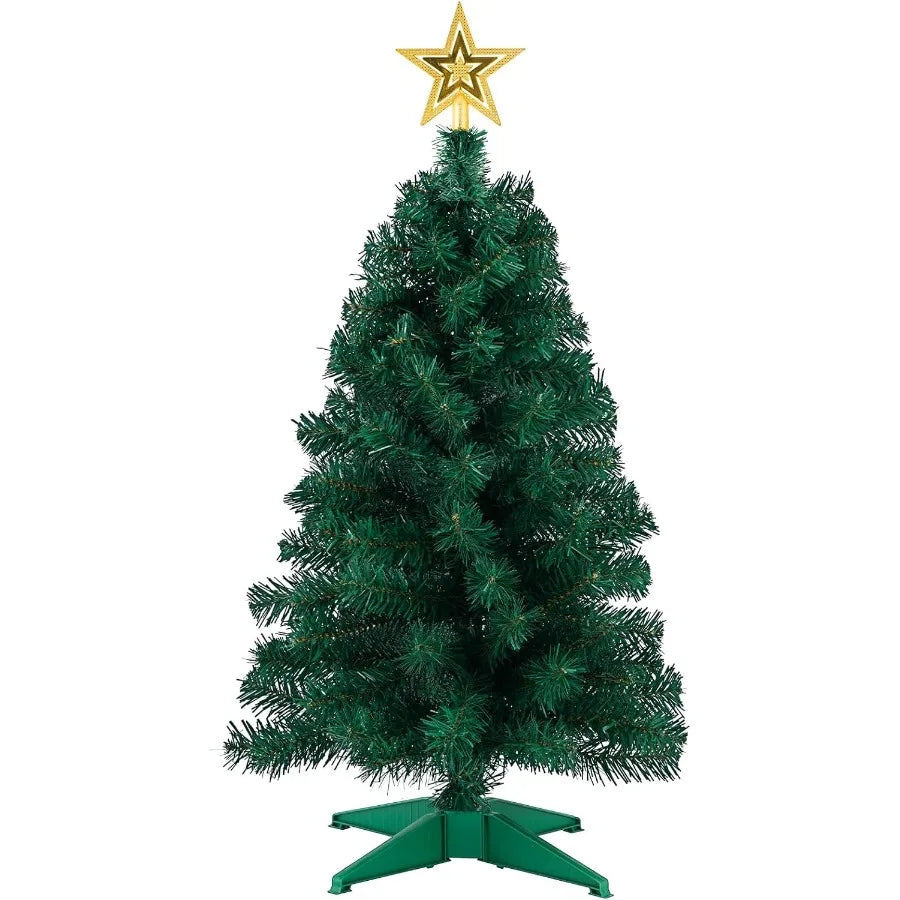 Artificial Christmas Tree With Star Topper And Stable Base