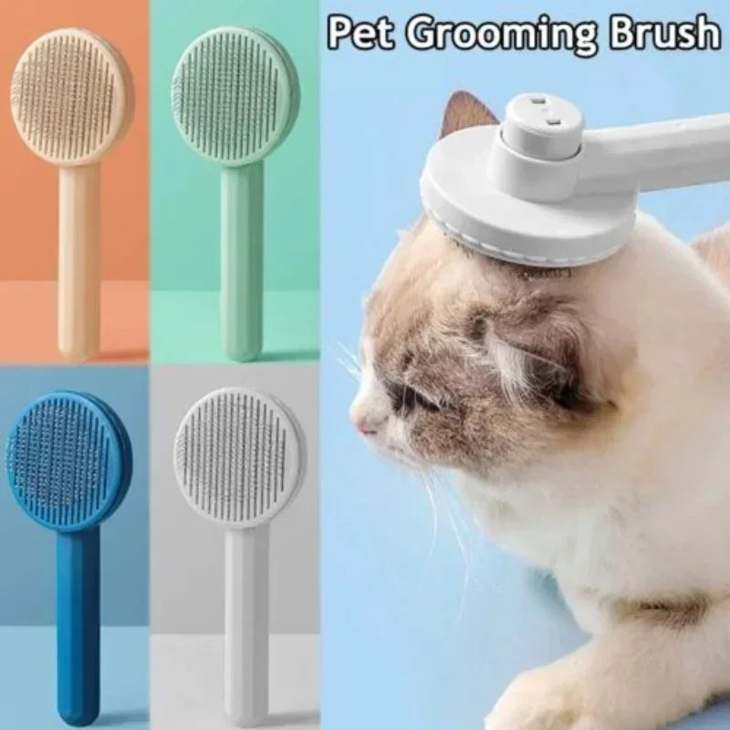 Cat Grooming Brush For Cats ProfessionalGrade HairRemoval Tool OneClickRemover Durable