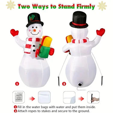 Inflatable Christmas Snowman LED Light Outdoor Holiday Garden Decor