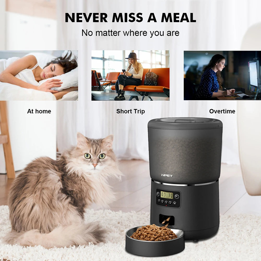 NPET Premium Intelligent Pet Feeder With Programmable Interoperability App Control