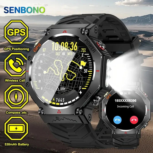 Senbono GPS Smartwatch Built In GPS Bluetooth Call AI GPT