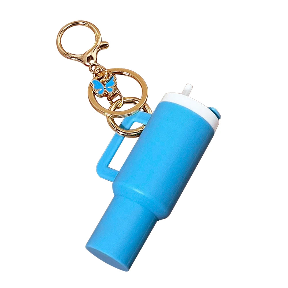 Button Carabiner Butterfly Lip Balm Keychain Tumbler Ring