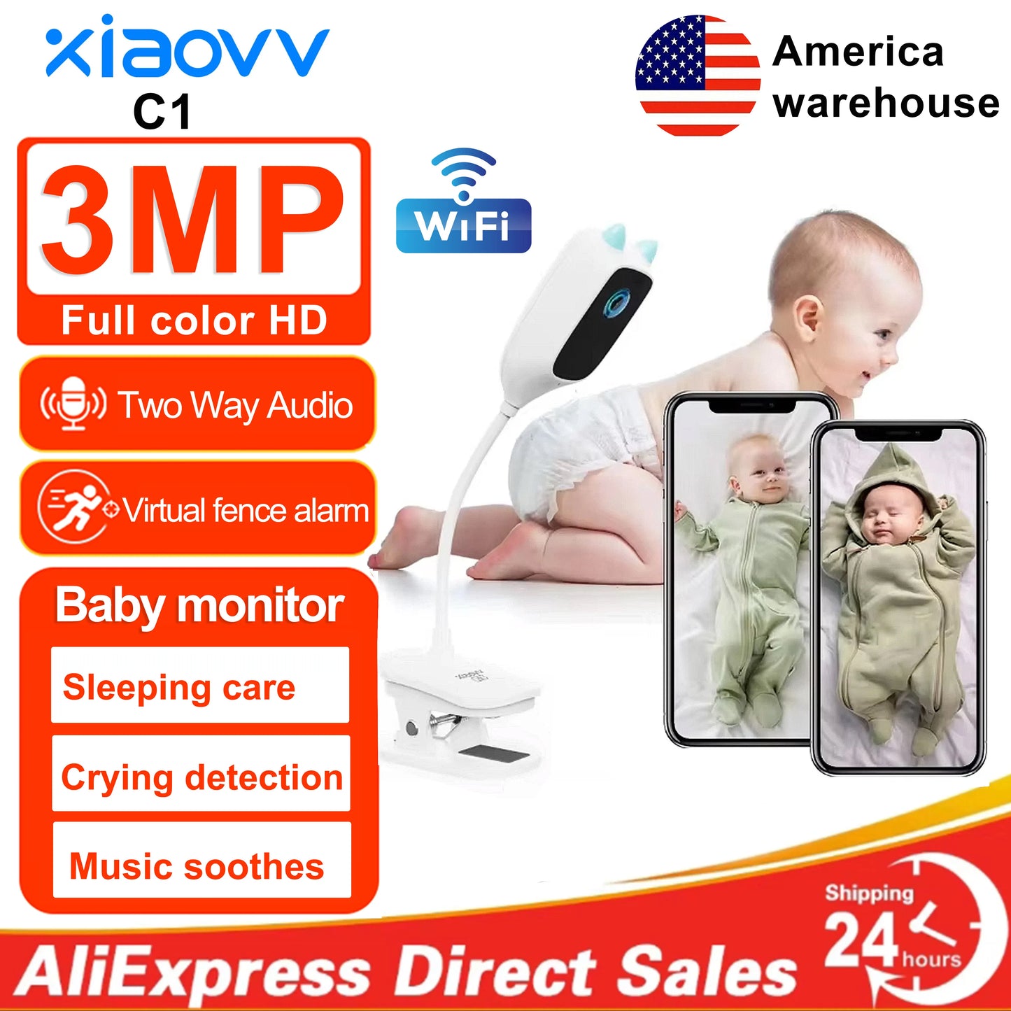 XIAOVV 4MP 5/2.4GHz WiFi Indoor Home Security Mini IP Camera Smart CCTV Pet Camera Baby Video Monitor 24/7 Surveillance Camera