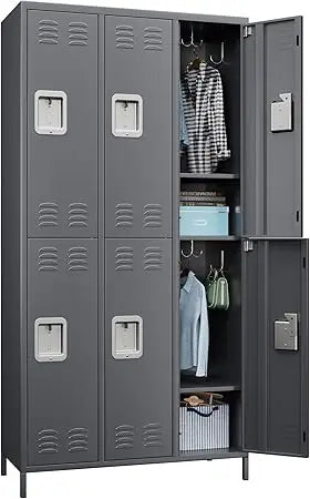 Locker Organizer with 9 Doors, Metal Lockers for Employees, Storage Steel Organizer for School, Metal Storage Cabinet for Gym, O