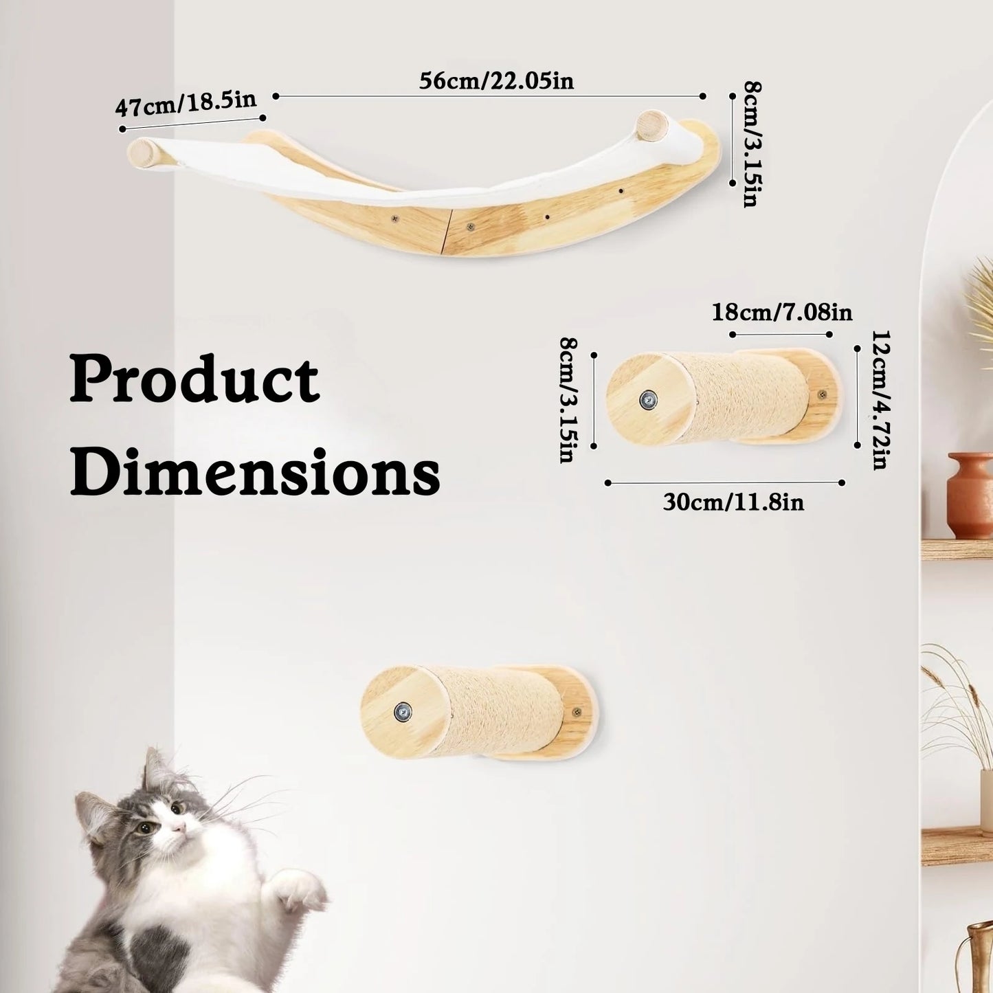 Guangdong Cat Hammock Wall Mounted Superlong DoubleTier Perches Restful Lounging