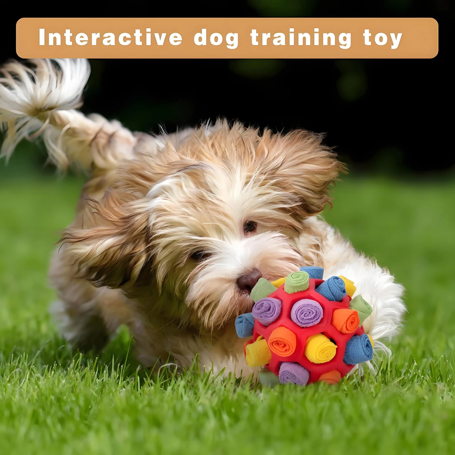 Hign-concerned Mental Stimulation Snuffle Ball Dog Chew Resistant Puzzle Enrichment