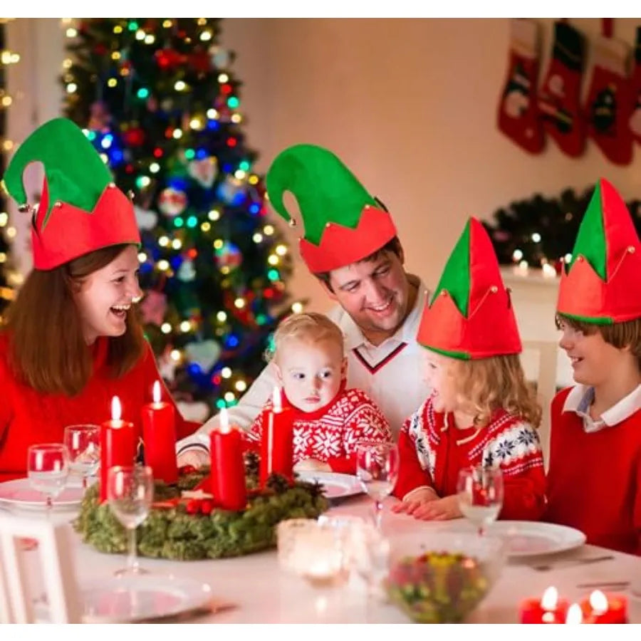 Moon Boat Christmas Elf Felt Hat 3 Pack Decorations