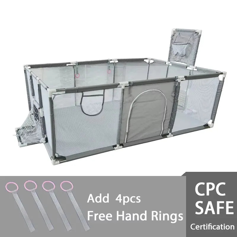 Playpens for Baby with Pull Rings Indoor Baby Playground Kids Balls Pool  Activity Fence Baby Games Park Child Safety Barrier