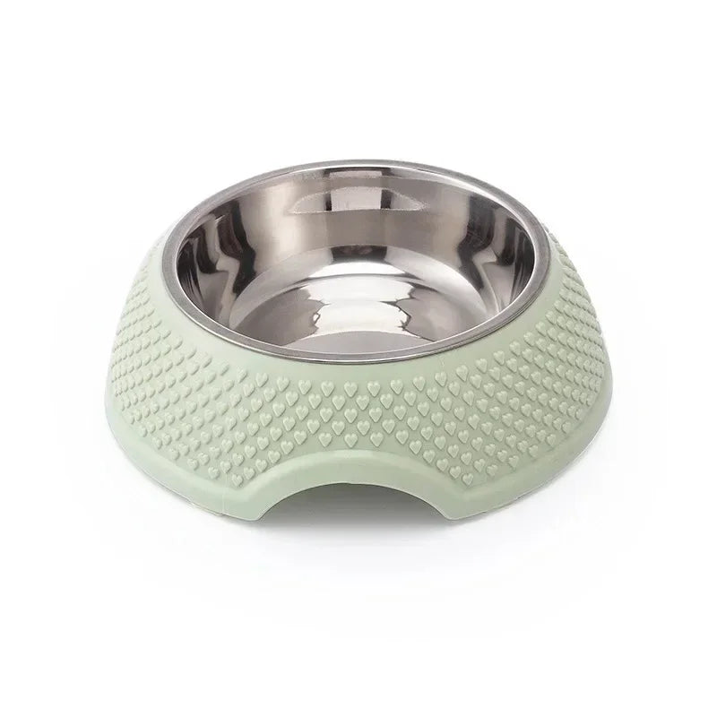 Hign-concerned UltraStainlessSteel Dog Feeding Bowl Petware Heart Shaped Pattern