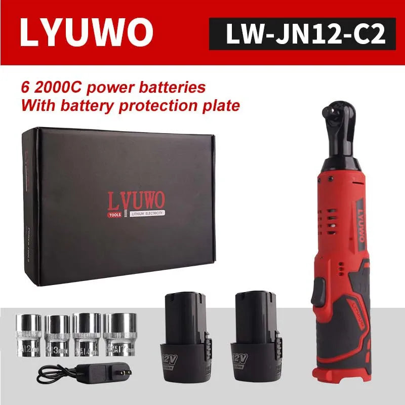 LYUWO Rechargeable Electric Ratchet Set Angle Drill Screwdriver