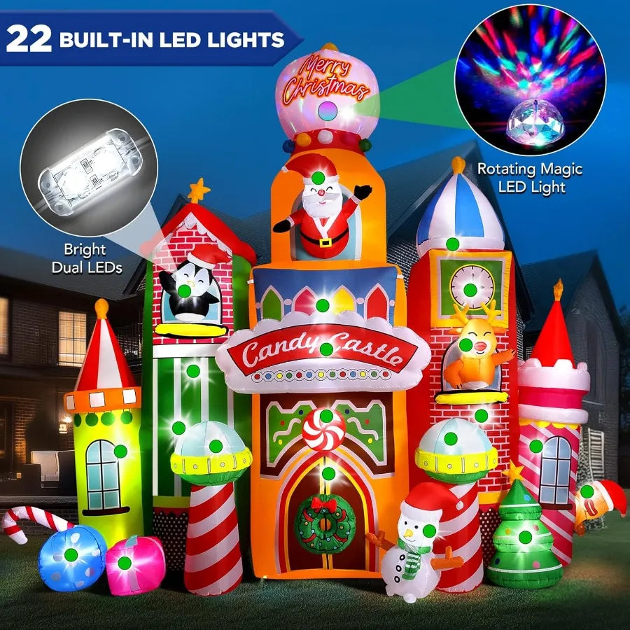 Hign-concerned Candy Castle Christmas Inflatable Decoration