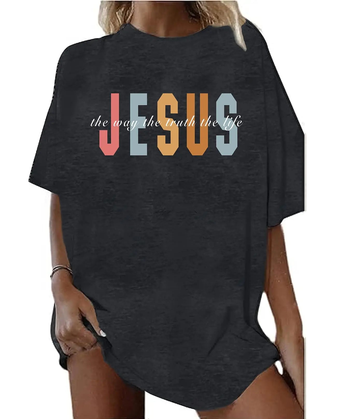 Jesus The Way The Truth The Life T-shirt Men Women Religious Faith Christian T Shirt Casual Cotton Bible Verse Jesus Lover