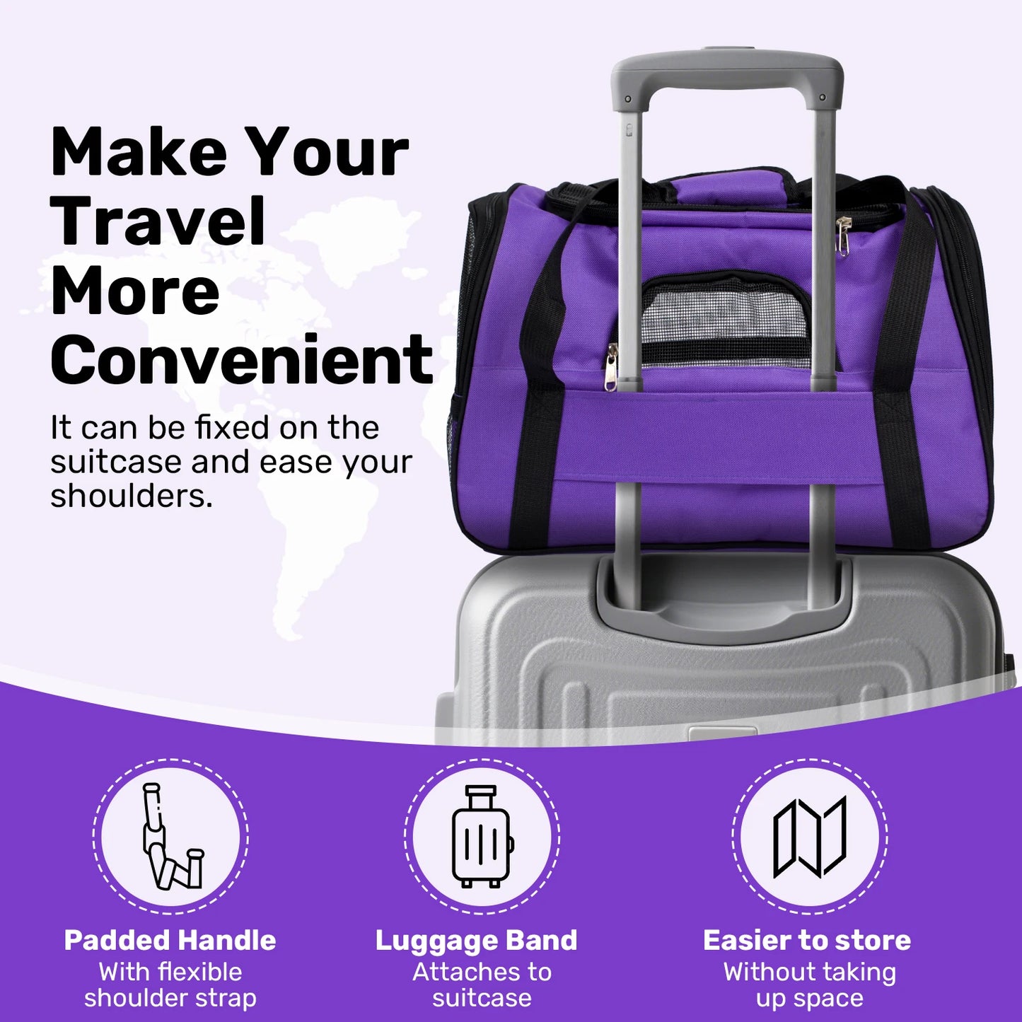 Closure AirlineApproved UltraDurable SoftSided PetCarrier TravelReady ForSmallPets