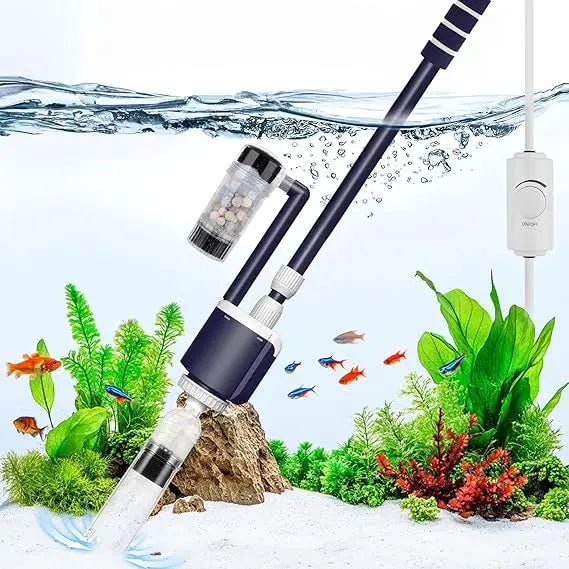 Hign-concerned AQQA Fish Tank Cleaner Adjustable Flow Gravel Vacuum MultiFiltrationPurifier