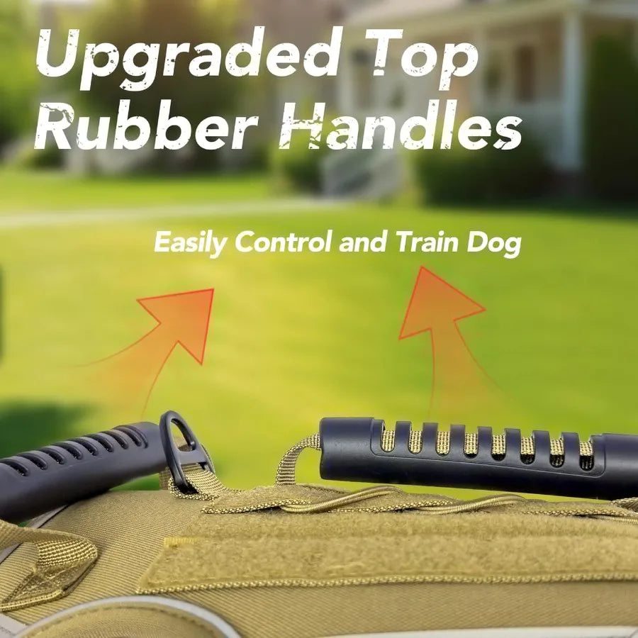 Hign-concerned Tactical Dog Harness No Pull With Handle 1050D Nylon Reflective Service Dog Harness